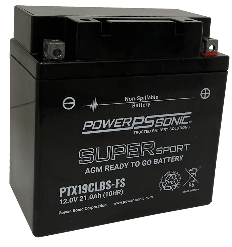 PTX19CLBS FS 12V 21Ah Maintenance Free Super Sport Battery Power Sonic