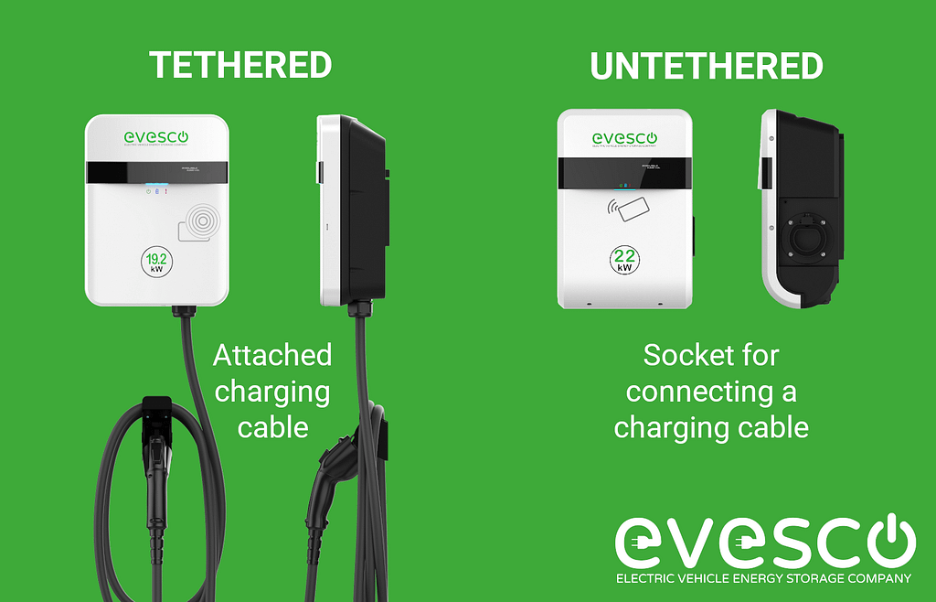 Tethered vs untethered EV charger