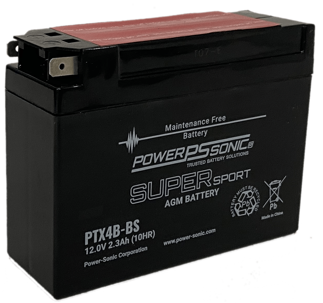 PTX4B-BS 12V 2.3Ah Maintenance Free Super Sport Battery | Power Sonic