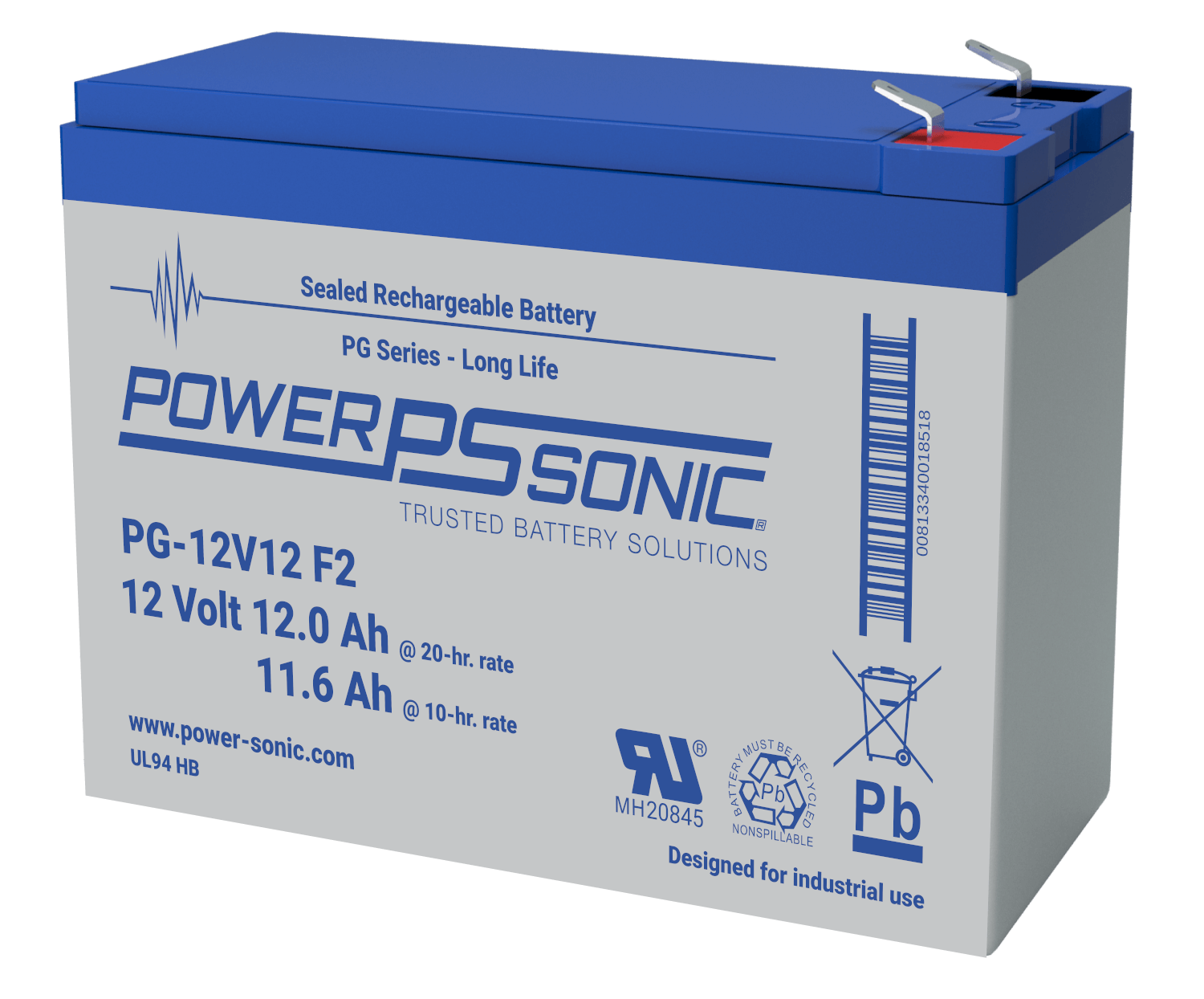 batteria Piombo 12V 14Ah PG-12V14 F2 Power Sonic
